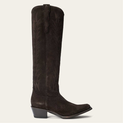 Women's Stetson Sissy suede boots brown square toe handcrafted