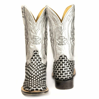 Womens Tin Haul metallic checkmate boots with crystal gallop sole